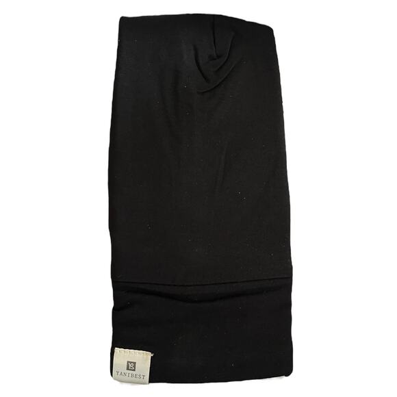 Yanibest Black Cotton And Satin Hair Bonnet Cap Medium - Picture 3 of 3